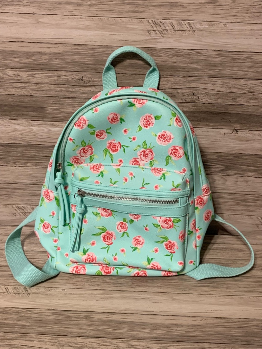 Floral Mint Mini Backpack